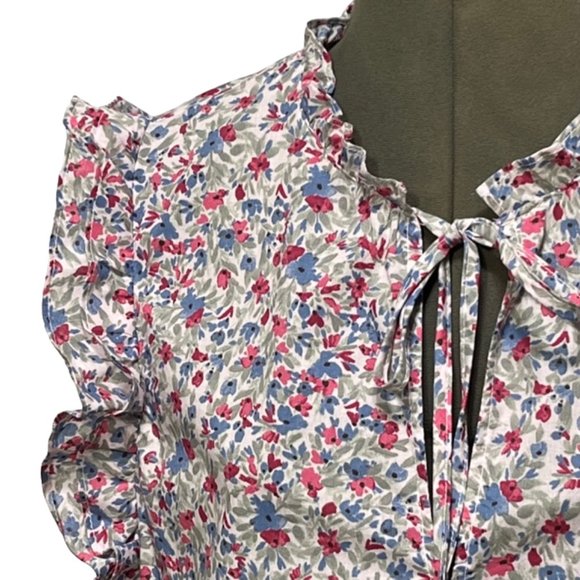 BB DAKOTA By STEVE MADDEN TOP Dark Floral Fluttery Cap Sleeve Top NWT - Picture 5 of 10